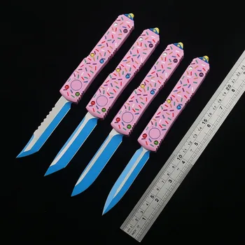 Версия DQF MiRo- UT Pocket Knife Utility EDC Tools Кухонные Ножи Blue D2 Blade 6061-T6 Из авиационного алюминиевого сплава MT
