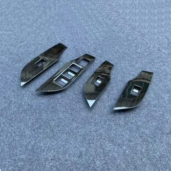 4шт Матовая черная крышка панели управления стеклом для оформления интерьера автомобиля Toyota RAV4 2020 2021