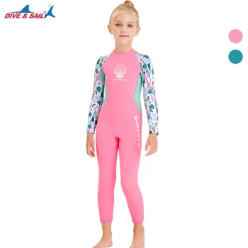 Новый неопреновый гидрокостюм Jellyfish Детские гидрокостюмы для дайвинга Купальники для девочек Купальники для серфинга с длинным рукавом для девочек Купальный костюм Гидрокостюмы
