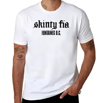 Новая футболка Fia от Fontaines DC Merch Skinty, черные футболки, аниме, пользовательские футболки, индивидуальные футболки, мужские графические футболки, упаковка