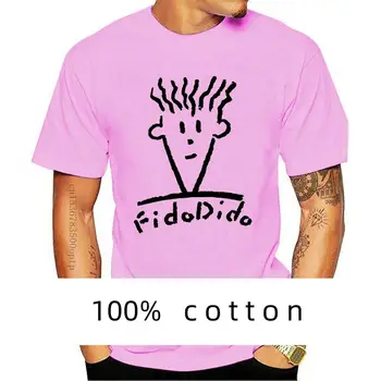 2023 Летняя Стильная футболка Fido Dido Pop Drink Футболка Брендовая Одежда Мужская футболка