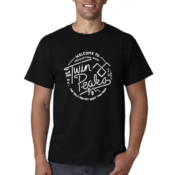 Мужские высококачественные топы с принтом на заказ, хипстерские футболки Twin Peaks Добро пожаловать в Twin Peaks, футболка для взрослых