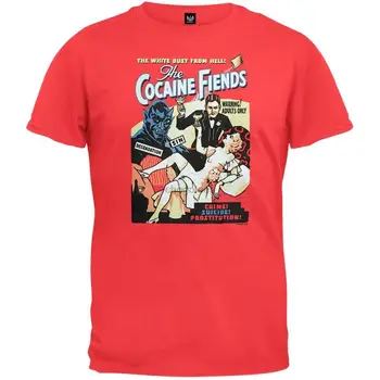 Cocaine Fiends - мужская футболка с плакатом для взрослых