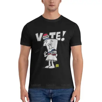Футболка Schoolhouse Rock Vote with Bill Essential, футболка с коротким рукавом, мужская эстетическая одежда, футболки с рисунком для мужчин