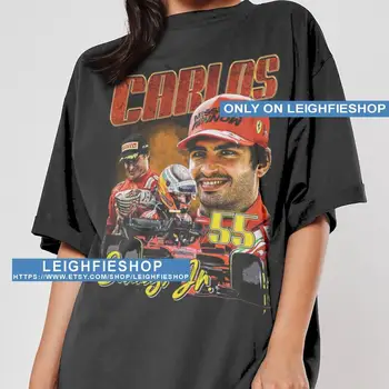 Футболка Carlos Sainz Jr, футболка 90-х, винтажная футболка, унисекс, винтажная толстовка TL05