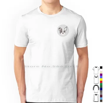 Pawsome Bullseye Серая футболка из 100% хлопка Животные Собака Питомец Серый Милый Счастливый Самочувствие Яблочко Диккенс Оливер Твист Потрясающий