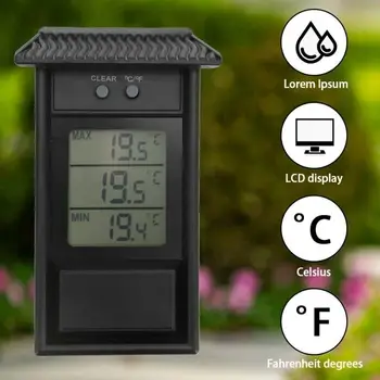 Измерение максимальной и минимальной температуры в помещении на открытом воздухе Использование водонепроницаемого цифрового термометра для теплиц оптом