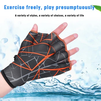 2021 Новая 1 пара тренировочных перчаток для дайвинга, Перчатка для плавания, Снаряжение для плавания, Ласты, Ласты с перепонками для рук
