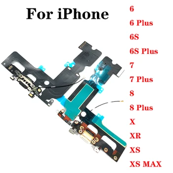 10шт Высококачественный USB-Порт Для Зарядки Док-станции Разъем Гибкий Кабель Для iphone 5 5G 5C 5S 5SE 6G 6 7 8 6S Plus X XS XR Max