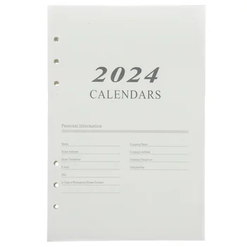 2024 Английский Планировщик Заправляет Календарные вставки 2023 Года Бумага для пополнения Ежемесячного Планировщика формата А5