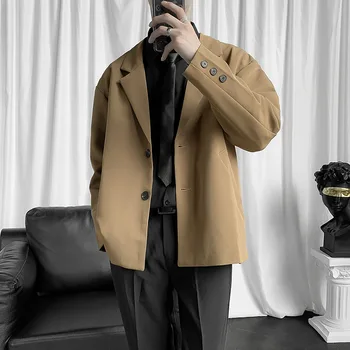 7856-T -Мужской костюм на заказ, летний мужской однотонный тренд на одежду, летний тонкий рукав наполовину