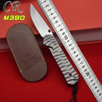 Складной нож с ручкой из стали и титанового сплава Chris Reeve Cr M390, Портативное охотничье холодное оружие для дикой природы, Походный инструмент Edc