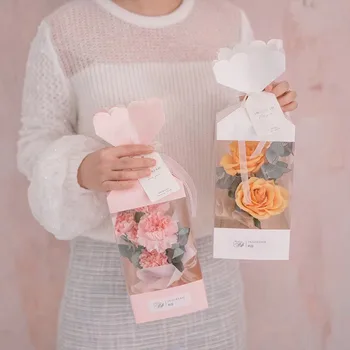 Бело-Розовая Бумажная коробка с цветком, Свадебная услуга, Подарочная упаковка 