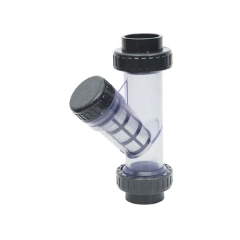Фильтр из ПВХ DN25 DN32 Пластиковый Y-образный фильтр, устойчивый к кислотам и щелочам, фильтр промышленного класса