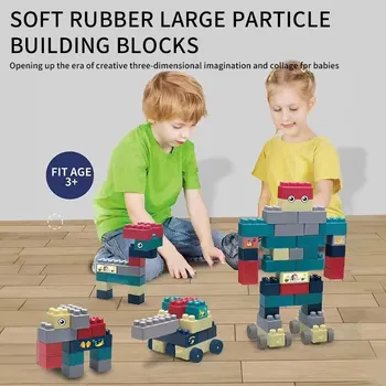 Коробка для хранения детских строительных блоков Игрушка для разборки игрушек из крупных частиц Строительные блоки 120 шт.