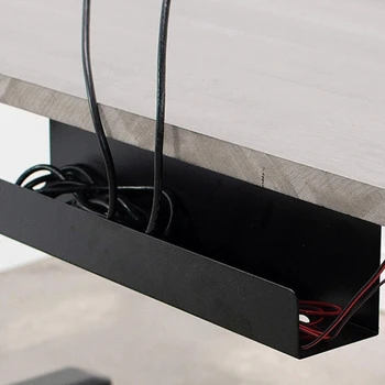 Настольный лоток для прокладки кабелей Эффективный держатель для хранения кабелей для офиса и учебы Поддерживайте чистоту и организованность на рабочем месте