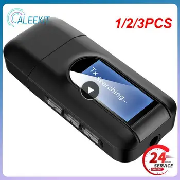 1/2/3ШТ Адаптер AUX 5.0 Беспроводной USB-приемник, Музыкальный аудиопередатчик для ПК, телевизора, автомобиля, AUX Adaptador LCD